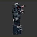 Futuristic Metallic Full Body Armor Suits With Mechanical Design Details