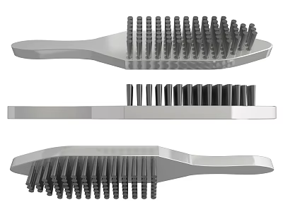 Household Metal Brushes For Kitchen Cleaning With Stainless Steel Handle And Bristles 3d model
