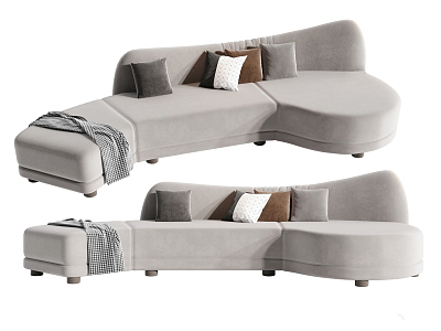 Modern Multiplayer Sofa Curved Sofa model