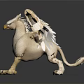 3D Griffin Mythical Creature Model With Spread Wings And Detailed Claws