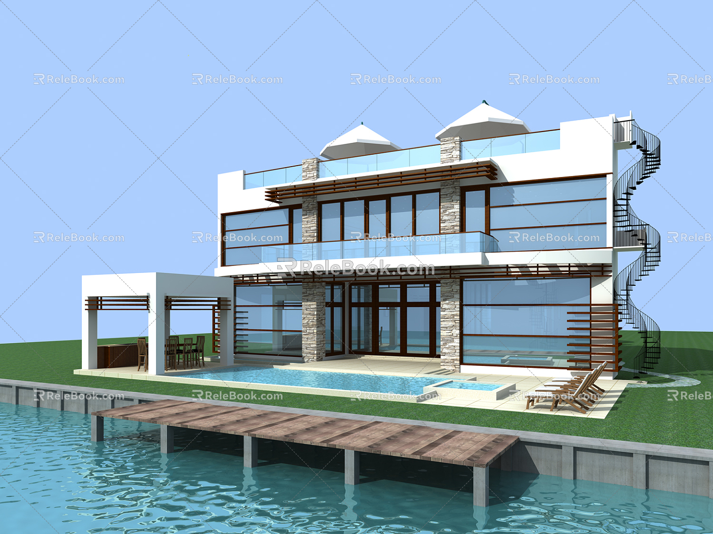 Modern single-family villa foreign villa model