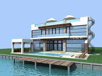 Modern single-family villa foreign villa model