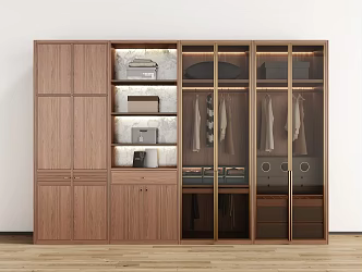 New Chinese Style Wardrobe Custom Wardrobe Glass Wardrobe Finished Wardrobe Bedroom Wardrobe 3d model