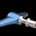 Medical Device With Blue Handle And Metal Threaded Precision Design Component