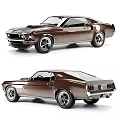 Brown Classic Two Door Sports Car With Sleek Body And Black Wheels