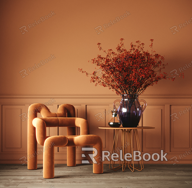 Modern single chair chair model