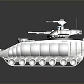 Green Military Tank with Turret Weapon System and Heavy Duty Tracks