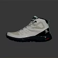 PRODO Beige Hiking Boots High Top With Light Green Laces Black Sole Breathable Mesh