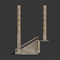 Classical Architectural Design With Grand Staircase Tall Columns And Ornate Balustrade