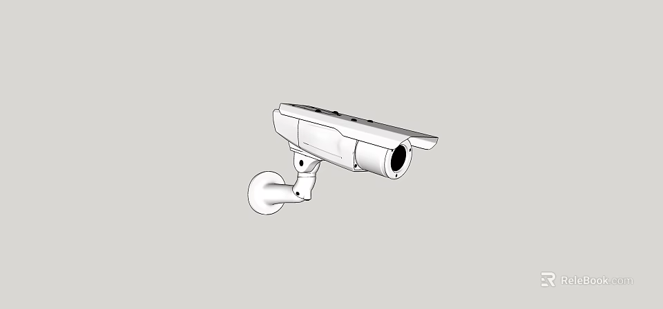 Advanced Projection Monitoring Security Camera With Wall Mounted Design And HD Surveillance 3d model 