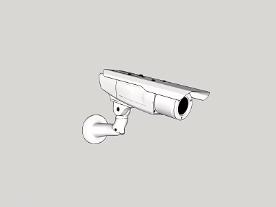 Advanced Projection Monitoring Security Camera With Wall Mounted Design And HD Surveillance 3d model