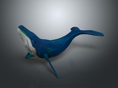 Modern Whale Cartoon Whale Mammal Marine Mammal 3d model