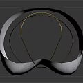 White Ribbed Bra Displayed On Gold Metal Stand Against Dark Background