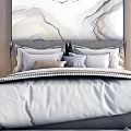 Background double bed 3d model