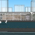 Modern Sales Office Architecture Exhibition Hall Architecture Art Gallery Architecture 3d model