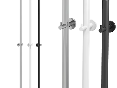 Modern Door Handles With Various Colors And Designs 3d model