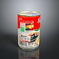 Canned Food Product Featuring Nutritional Label Brand Logo and Ingredients on Packaging