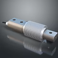 Practical Stainless Steel Cylindrical Household Item With Corrugated Middle And End Holes Design