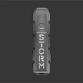Futuristic Silver Gray Transport Vehicle With Orange Accents Multiple Wheels And Modern Sci Fi Design