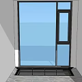 Residential Building With Large Glass Windows And Black Frames On Balcony