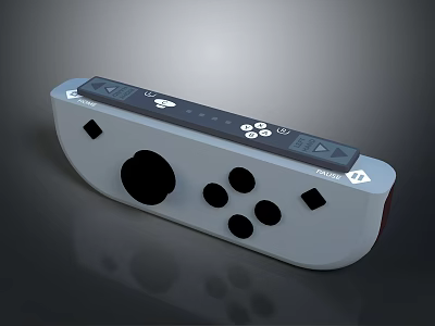 White Modern Wireless Game Controller With Multiple Buttons And Joystick For Gaming Devices 3d model
