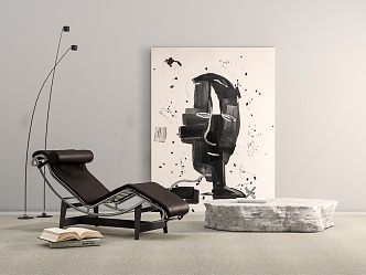 Modern Recliner Corbusier Recliner Chair 3d model