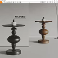 poliform modern side table solid wood side table 3d model