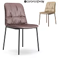 Modern Leather Upholstered Single Chair with Sleek Metal Legs and Brown Beige Color Options for Home Interior