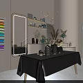Modern Boutique Store Interior With Sofa Coffee Table Bookshelves And Green Plants