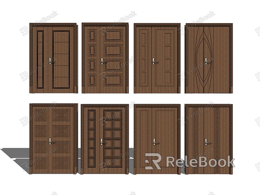 New Chinese style door door door letter door combination model