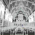 Religious Faith Inspired Sacred Worship Space Featuring Gothic Architecture Stained Glass And Wooden Pews