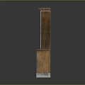 Wooden Storage Cabinet With Glass Door Top And Solid Wood Bottom Shelf Design