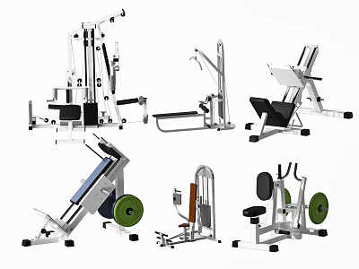 Professional Sports Equipment Featuring Multi Functional Trainers Weight Benches And Leg Press Machines 3d model