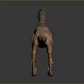 Velociraptor Dinosaur with Brown Orange Skin Open Mouth Sharp Claws on Grey Background with Reflection