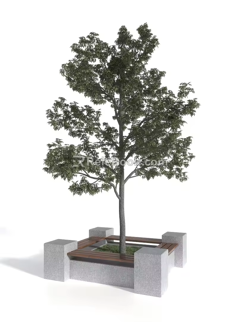 Modern Tree Pool Single Tree Pool 3d model