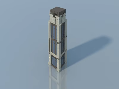 Modern Swing Door Design For Multi Story Building With Glass Windows Exterior 3d model