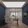 modern public office area office 3d model