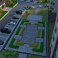 Modern Residential District Bird's Eye View Commercial Street District Small High-rise Residential Building Resettlement Community Multi-storey Residential 3d model