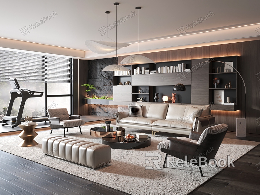 Modern Sofa Coffee Table Combination Modern Living Room Sofa Coffee Table Combination Treadmill Floor Lamp model