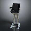 TITAN Fitness Strength Training Chair With Black Seat Armrests And Silver Metal Frame
