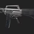 Modern Tactical Rifle With Metal Construction Magazine And Stock Design