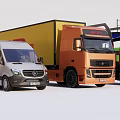 Various Commercial Vehicles Showcasing Vans Trucks and Transporters in Different Styles