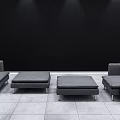 Modern Single Sofa Lazy Sofa 3d model
