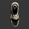 Stylish Black And White Casual Sneakers With Breathable Upper And Thick Sole