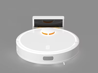 White Robotic Vacuum Cleaner With Automatic Cleaning For Smart Home Daily Use 3d model
