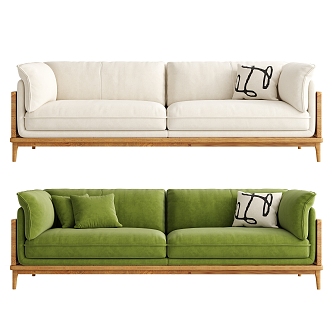 Modern double sofa 3d model