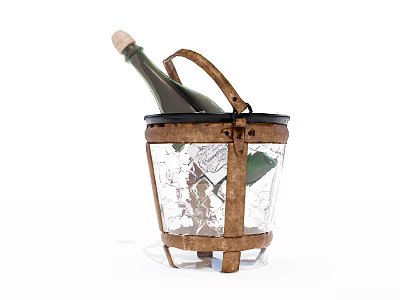 Modern wine bottle 3d model