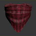 Stylish Red Plaid Bandana With Soft Fabric For Daily Fashion Accessory
