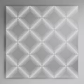 Square Object With White Diamond Grid Pattern On Gray Background 3d model