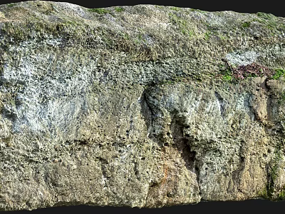 Natural Stone And Wood Elements With Rustic Texture In Outdoor Landscape Design 3d model